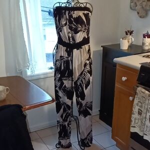 A3 Design Monochrome Strapless Jumpsuit
